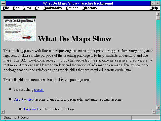 Screenshot of What Do Maps Show - Teacher background