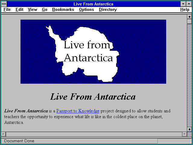 Screenshot of Live From Antarctica