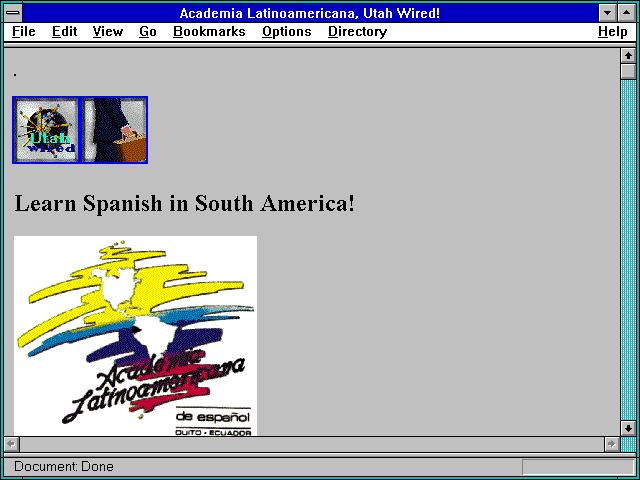 Screenshot of Academia Latinoamericana Utah Wired!