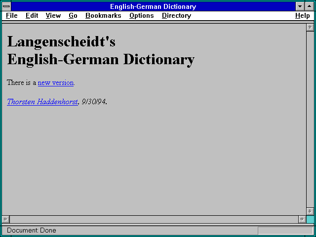 Screenshot of English-German Dictionary