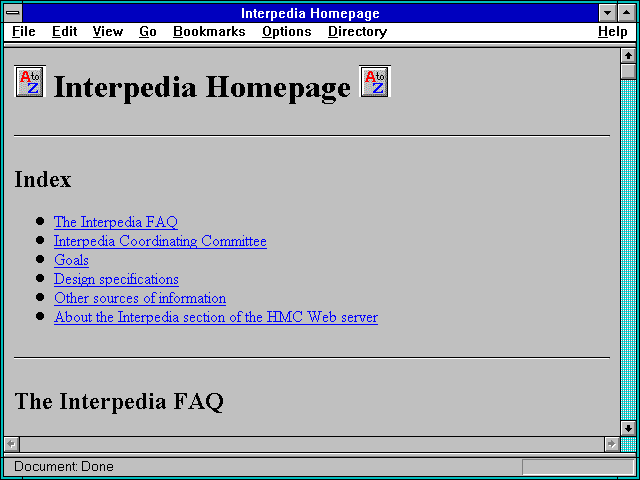 Screenshot of Interpedia Homepage