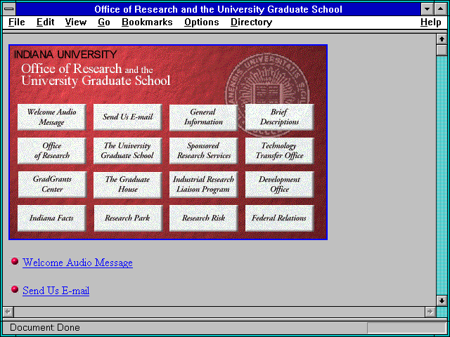 Screenshot of Office of Research and the University Graduate School