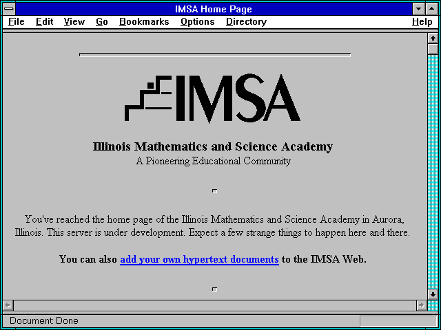 Screenshot of Illinois Mathematics and Science Academy