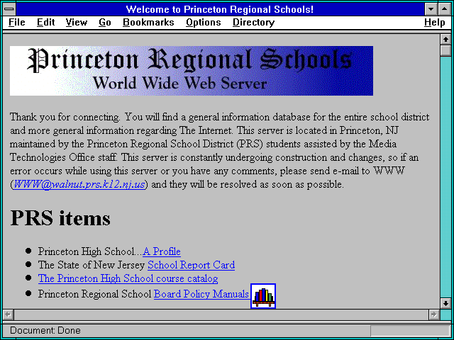 Screenshot of Welcome to Princeton Regional Schools!