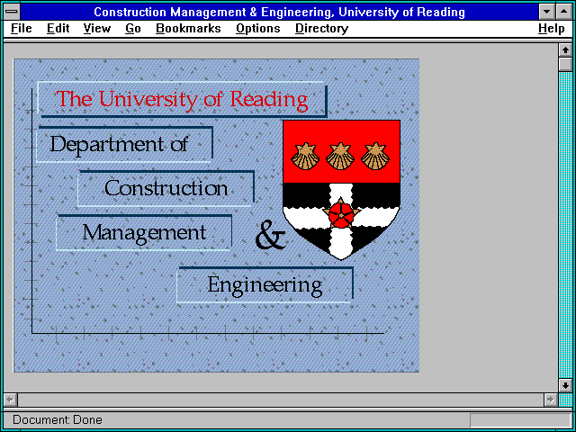 Screenshot of Construction Management & Engineering University of Reading