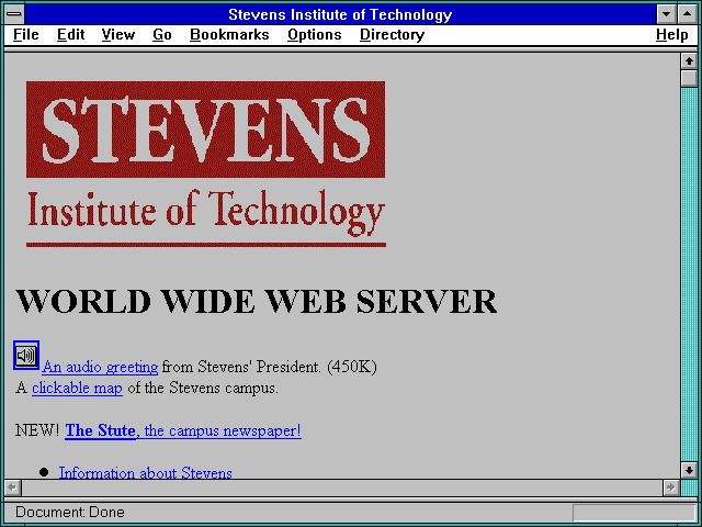 Screenshot of Stevens Institute of Technology