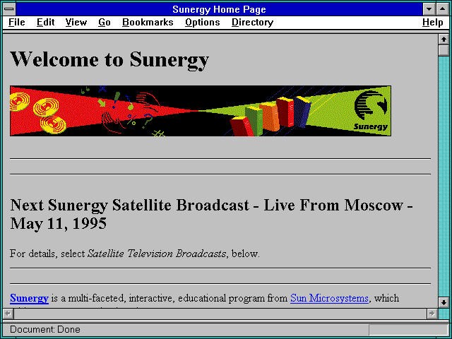 Screenshot of Sunergy Home Page