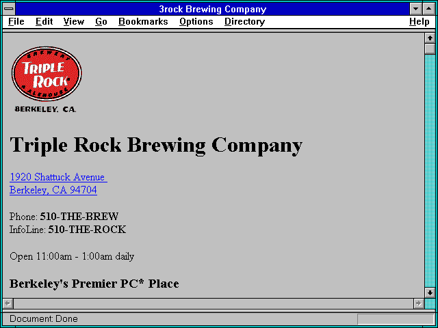Screenshot of 3rock Brewing Company
