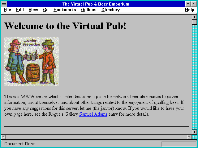 Screenshot of The Virtual Pub & Beer Emporium