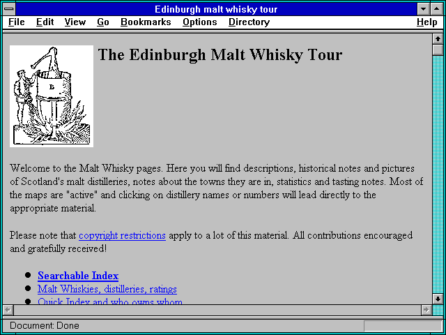 Screenshot of Edinburgh malt whisky tour