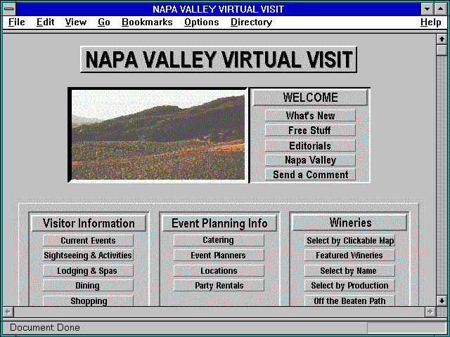 Screenshot of NAPA VALLEY VIRTUAL VISIT