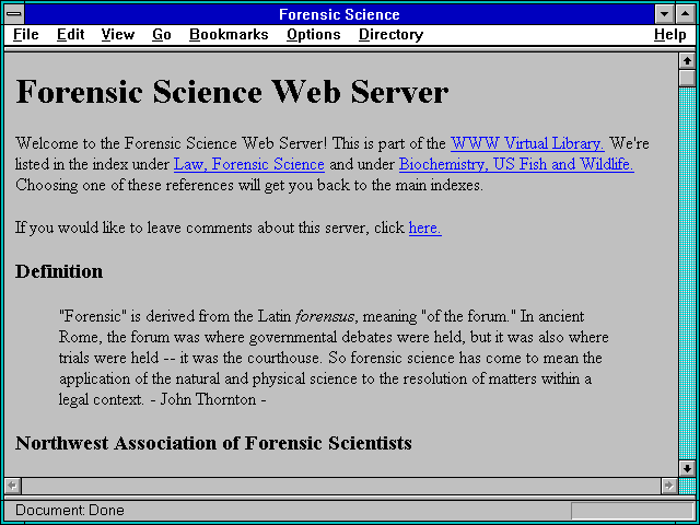 Screenshot of National Fish and Wildlife Forensics Laboratory