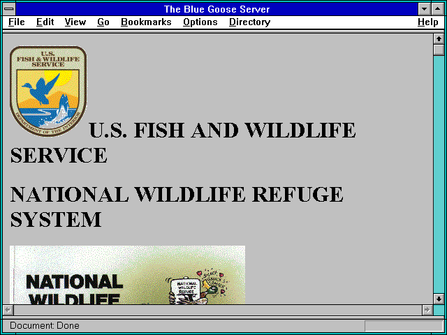 Screenshot of National Wildlife Refuge System