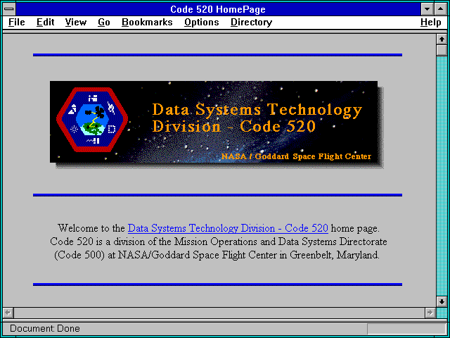 Screenshot of Code 520 HomePage