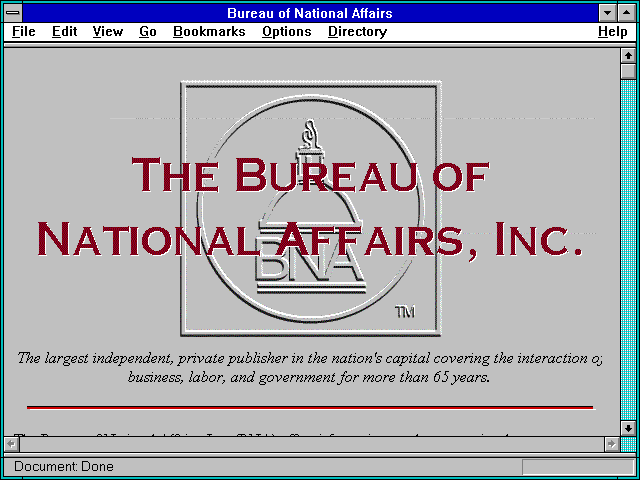 Screenshot of Bureau of National Affairs