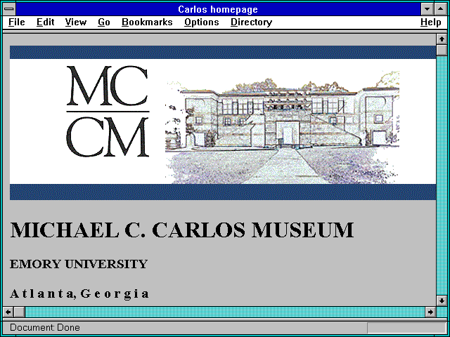 Screenshot of Michael C. Carlos Museum, Emory University, Atlanta, Georgia