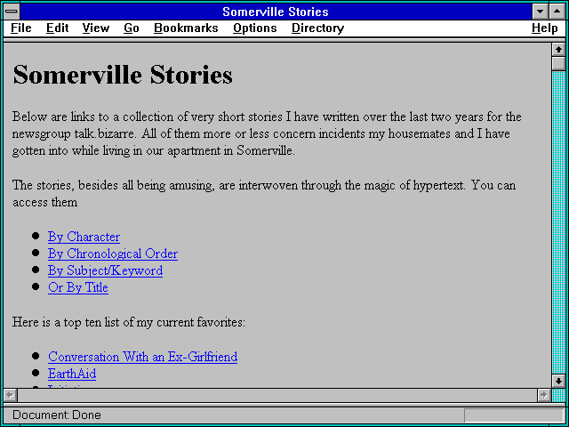 Screenshot of Somerville Stories