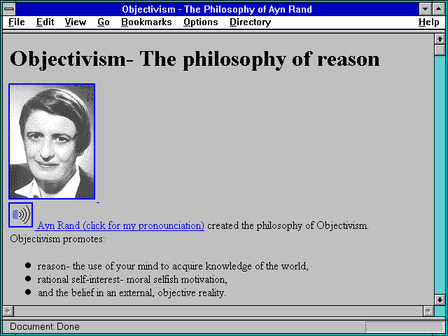 Screenshot of Objectivism - The Philosophy of Ayn Rand