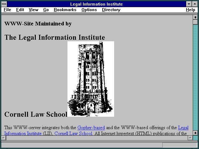 Screenshot of Legal Information Institute