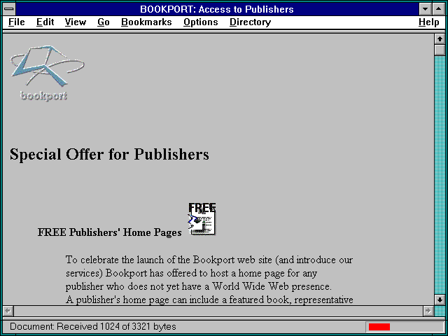 Screenshot of BOOKPORT: Access to Publishers