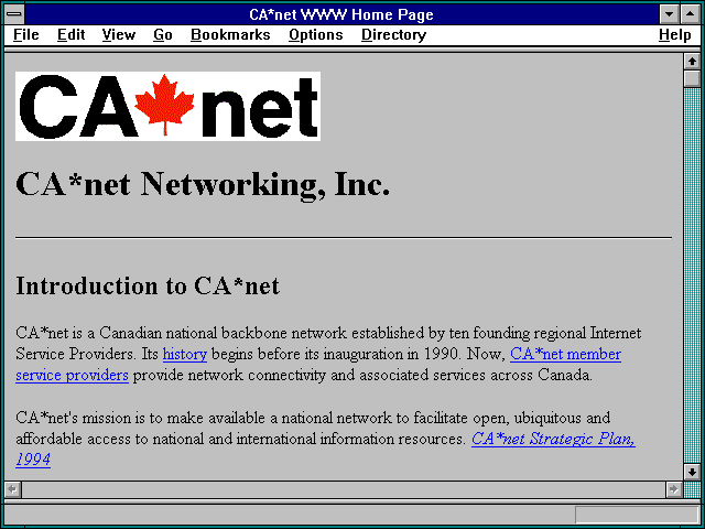 Screenshot of CA*net Networking, Inc.