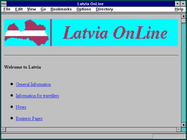 Screenshot of Latvia OnLine