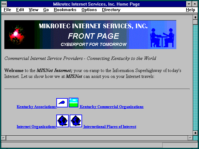 Screenshot of Mikrotec Internet Services Inc. Home Page
