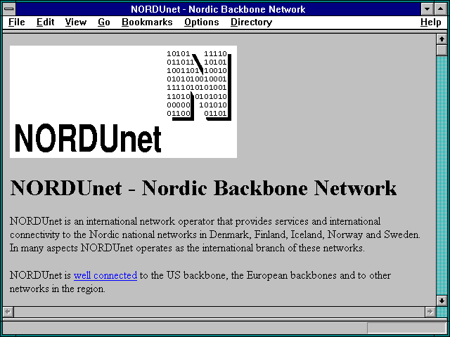 Screenshot of NORDUnet - Nordic Backbone Network