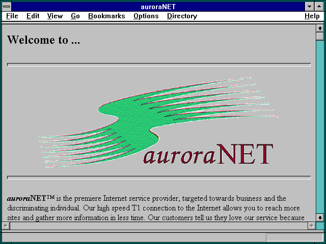 Screenshot of auroraNET