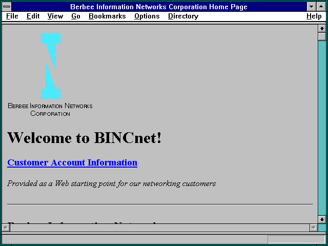 Screenshot of Berbee Information Networks Corporation Home Page