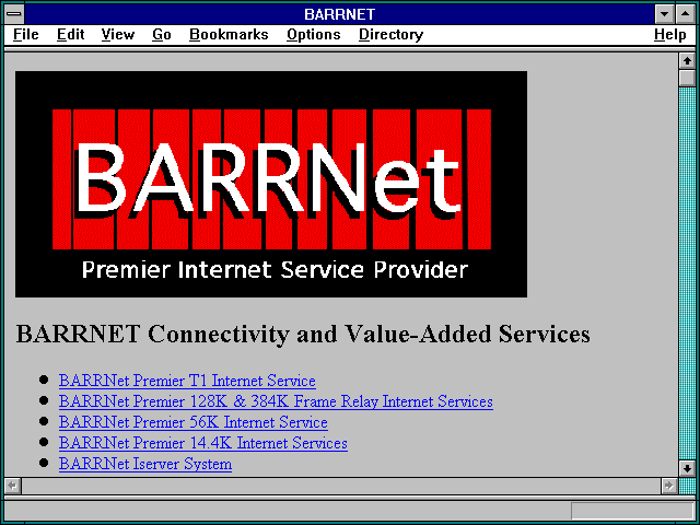 Screenshot of BARRNET