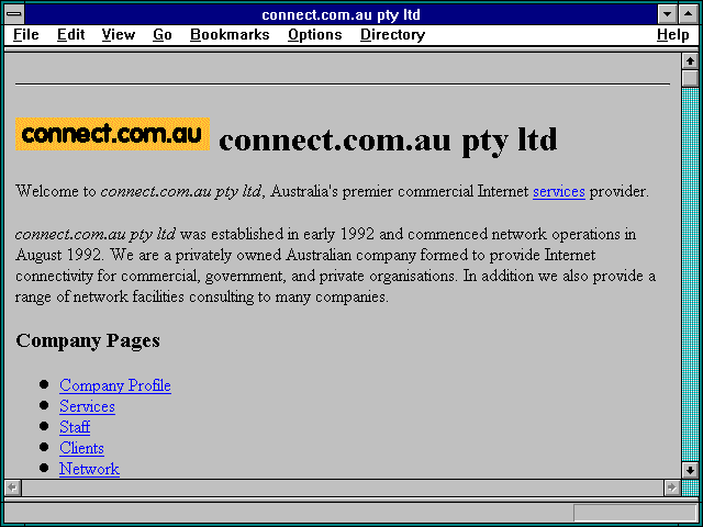 Screenshot of connect.com.au pty ltd