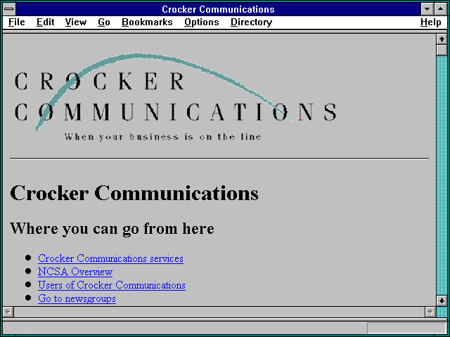 Screenshot of Crocker Communications