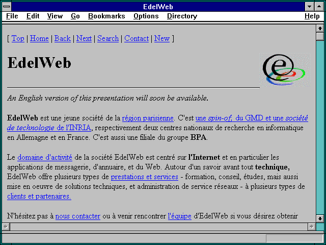 Screenshot of EdelWeb