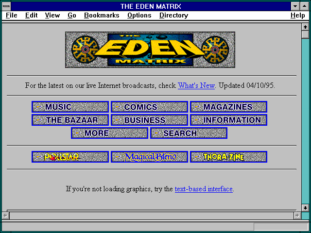 Screenshot of THE EDEN MATRIX