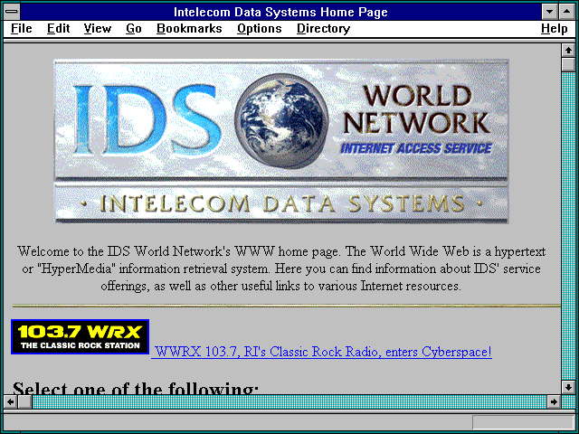 Screenshot of Home Page Blues Page.