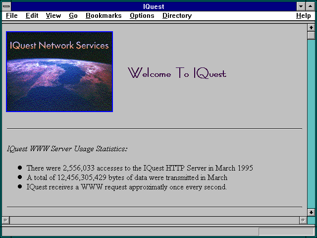 Screenshot of IQuest Network Services