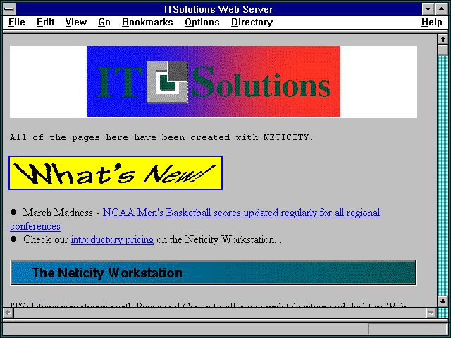 Screenshot of ITSolutions Web Server