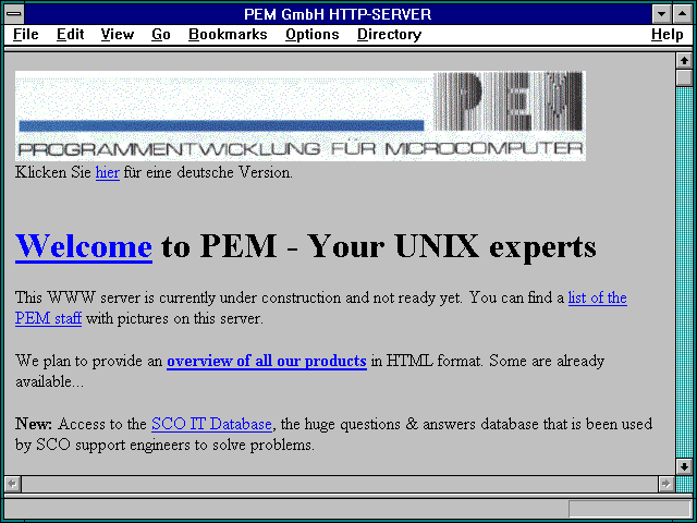 Screenshot of PEM GmbH HTTP-SERVER