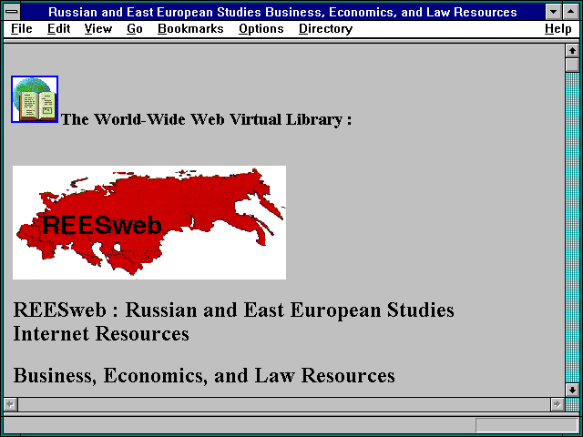 Screenshot of ussian and East European Studies Business Economics and Law Resources