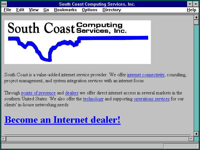 Screenshot of South Coast Computing Services Inc.