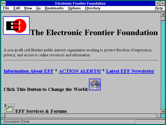 Screenshot of EFF (Electronic Frontier Foundation)