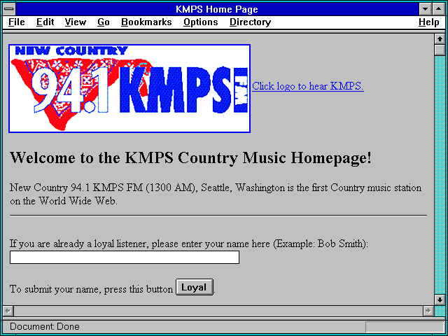 Screenshot of KMPS Home Page
