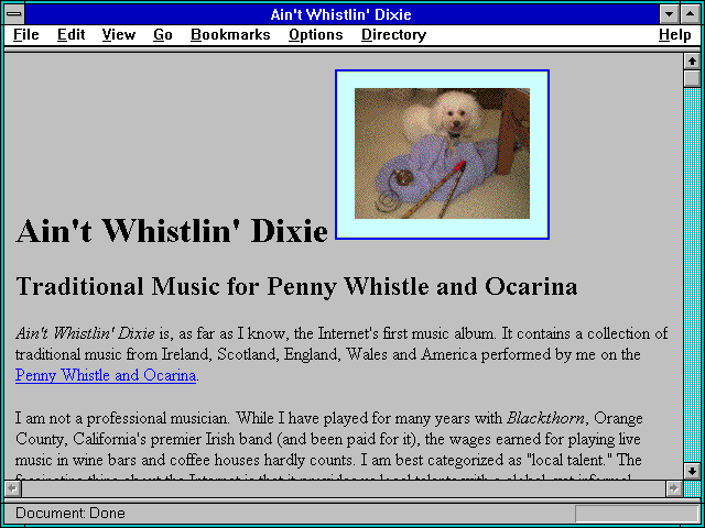 Screenshot of Ain't Whistlin' Dixie