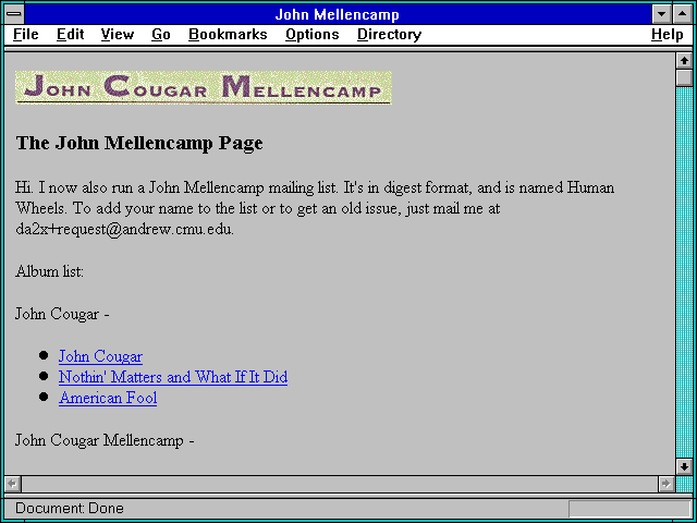 Screenshot of John Mellencamp