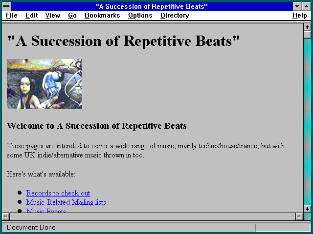Screenshot of A Succession of Repetitive Beats