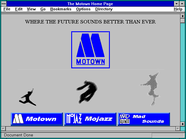 Screenshot of The Motown Home Page
