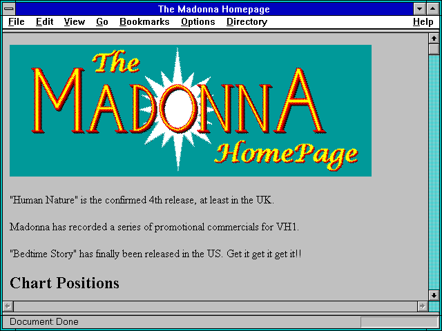 Screenshot of Madonna -- the pop megastar