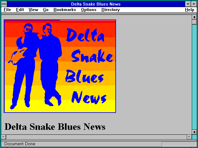 Screenshot of Delta Snake Blues News