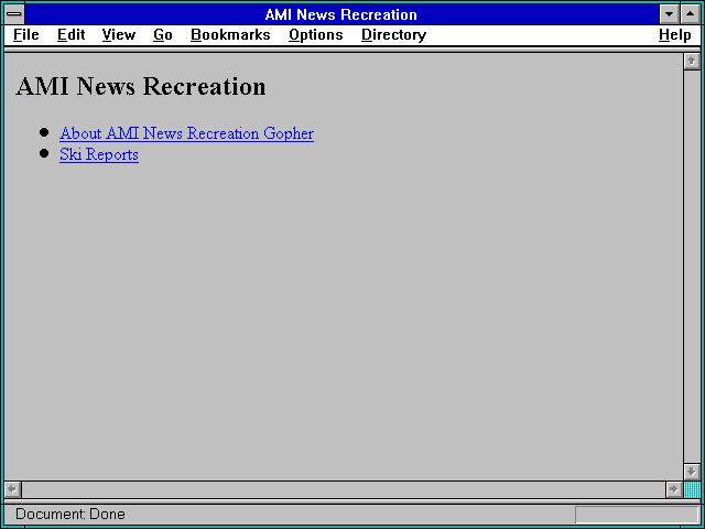 Screenshot of AMI News Recreation